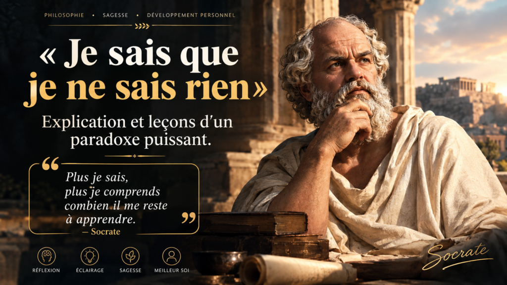 « Je sais que je ne sais rien » : Explication et leçons d'un paradoxe puissant.